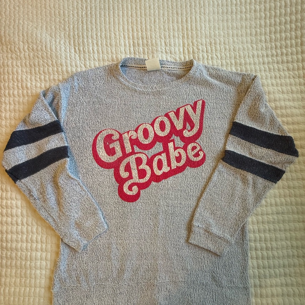 Gray 'Groovy Babe' Sweatshirt